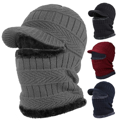 

Men's Balaclava Beanie Hat Thermal Warm Windproof Breathable Fleece Hat Winter Snowboard for Skiing Snowboarding Winter Sports