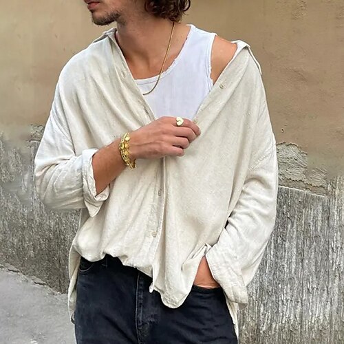 Per uomo camicia di lino Bianco Blu Cachi Manica lunga Liscio Collo ripiegabile Primavera estate Informale Giornaliero Abbigliamento
Per uomo camicia di lino Bianco Blu Cachi Manica lunga Liscio Collo ripiegabile Primavera estate Informale Giornaliero Abbigliamento