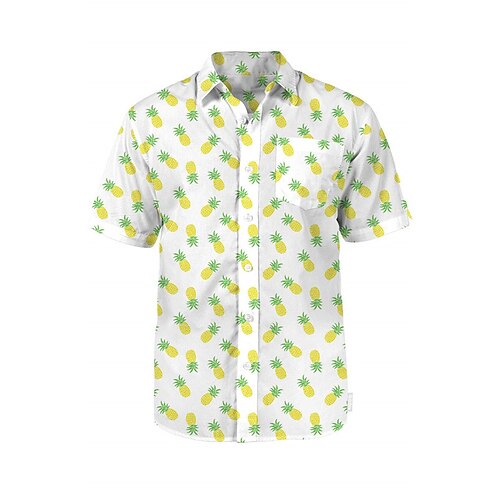 Men's Shirt Summer Hawaiian Shirt Pineapple Graphic Prints Turndown White Green Dark Blue Light Sky Blue Outdoor Street Short Sleeves Button-Down Print Clothing Apparel Tropical Fashion Hawaiian
Men's Shirt Summer Hawaiian Shirt Pineapple Graphic Prints Turndown White Green Dark Blue Light Sky Blue Outdoor Street Short Sleeves Button-Down Print Clothing Apparel Tropical Fashion Hawaiian