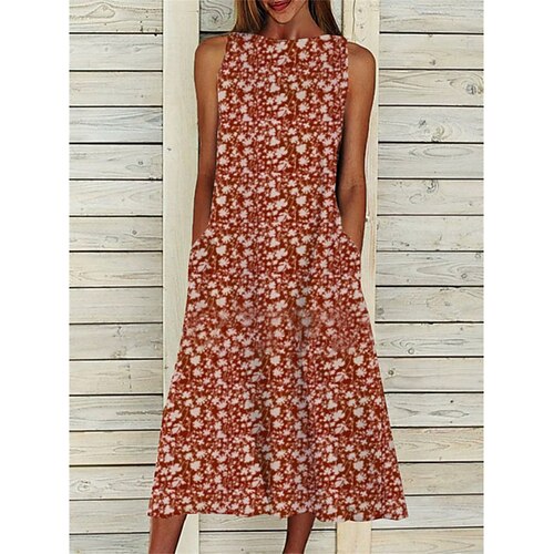 Dame Uformell kjole Skiftkjole Floral kjole Blomstret Lomme Trykt mønster Crew-hals Midikjole Aktiv Mote utendørs Daglig Ermeløs Løstsittende Rød Blå Grønn Vår Sommer S M L XL XXL
Dame Uformell kjole Skiftkjole Floral kjole Blomstret Lomme Trykt mønster Crew-hals Midikjole Aktiv Mote utendørs Daglig Ermeløs Løstsittende Rød Blå Grønn Vår Sommer S M L XL XXL
