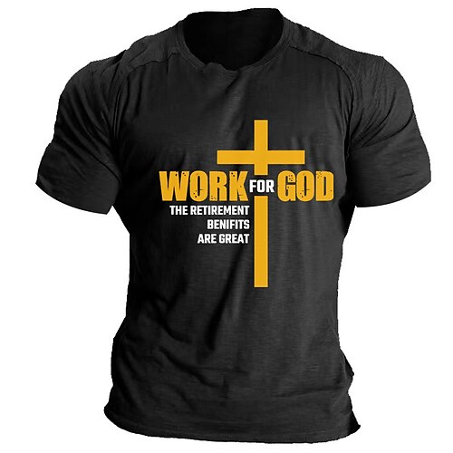 Herre T-shirt Citater & udtryk Kors Grafisk T-shirt bogstavtryk Rund Hals Varm Stempling Tøj Fritid
Herre T-shirt Citater & udtryk Kors Grafisk T-shirt bogstavtryk Rund Hals Varm Stempling Tøj Fritid