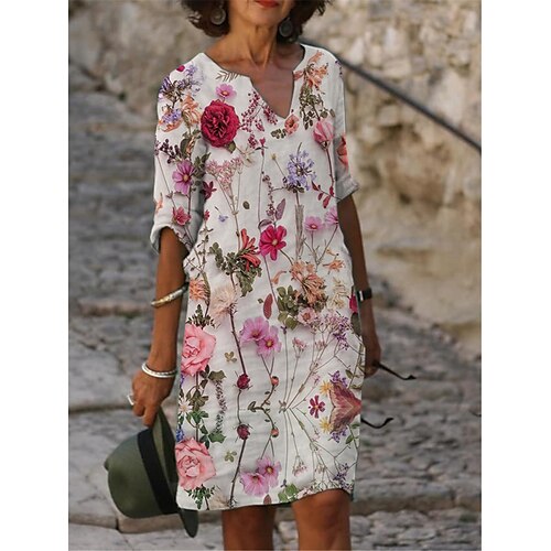 Per donna Vestito casual Vestito a trapezio Abito stampato Floreale Stampa A V Mini abito Attivo Di tendenza Esterno Giornaliero Mezza manica Standard Rosa Estate Primavera S M L XL XXL
Per donna Vestito casual Vestito a trapezio Abito stampato Floreale Stampa A V Mini abito Attivo Di tendenza Esterno Giornaliero Mezza manica Standard Rosa Estate Primavera S M L XL XXL