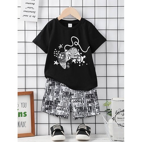 2 pezzi Bambino Da ragazzo T-shirt e pantaloncini Vestito Pop art Manica corta Impostare Interni Essenziale Giornaliero Estate 3-7 anni Nero
2 pezzi Bambino Da ragazzo T-shirt e pantaloncini Vestito Pop art Manica corta Impostare Interni Essenziale Giornaliero Estate 3-7 anni Nero