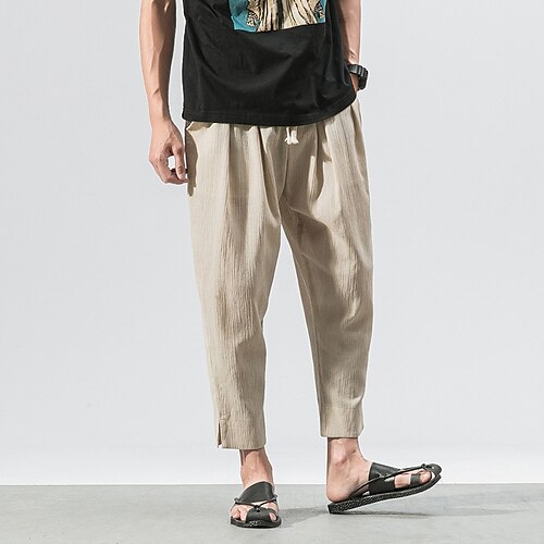Herren Leinenhose Hose Hosen Sommerhosen Strandhose Jogginghosen Kordelzug Elastische Taille Glatt Atmungsaktiv Weich Knöchellänge Casual Täglich Festtage Leinen / Baumwoll Mischung Modisch
Herren Leinenhose Hose Hosen Sommerhosen Strandhose Jogginghosen Kordelzug Elastische Taille Glatt Atmungsaktiv Weich Knöchellänge Casual Täglich Festtage Leinen / Baumwoll Mischung Modisch