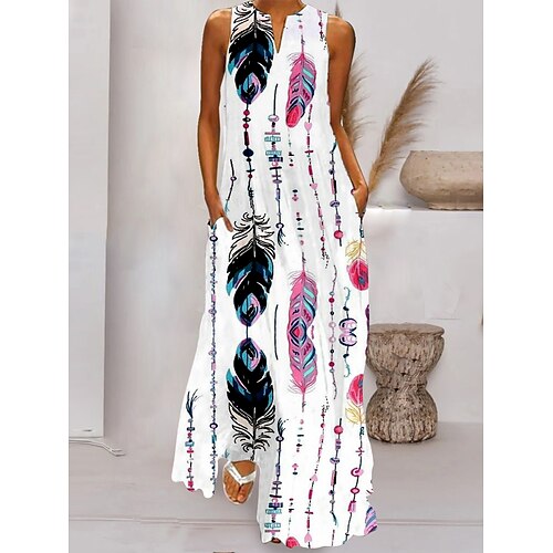 Dame Lang kjole Maxikjole Uformell kjole Swingkjole Print kjole Fjær Fritid Romantikk Ferie Feriereise Strand Lomme Trykt mønster Ermeløs V-hals Kjole Løstsittende Hvit Rød Vår Sommer S M L XL XXL
Dame Lang kjole Maxikjole Uformell kjole Swingkjole Print kjole Fjær Fritid Romantikk Ferie Feriereise Strand Lomme Trykt mønster Ermeløs V-hals Kjole Løstsittende Hvit Rød Vår Sommer S M L XL XXL