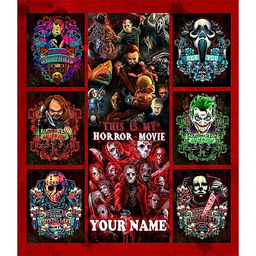 Horror Movie Series Halloween Blanket Children's Sofa Throw Blanket Flannel Blanket Digital Printing Blanket
Horror Movie Series Halloween Blanket Children's Sofa Throw Blanket Flannel Blanket Digital Printing Blanket