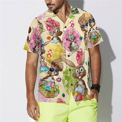 Per uomo Camicia Camicia hawaiana Coniglietto Stampe astratte Pasqua Collo ripiegabile Cachi Informale Per eventi Manica corta Bottone giù Stampa Abbigliamento Tropicale Di tendenza Hawaiano
Per uomo Camicia Camicia hawaiana Coniglietto Stampe astratte Pasqua Collo ripiegabile Cachi Informale Per eventi Manica corta Bottone giù Stampa Abbigliamento Tropicale Di tendenza Hawaiano