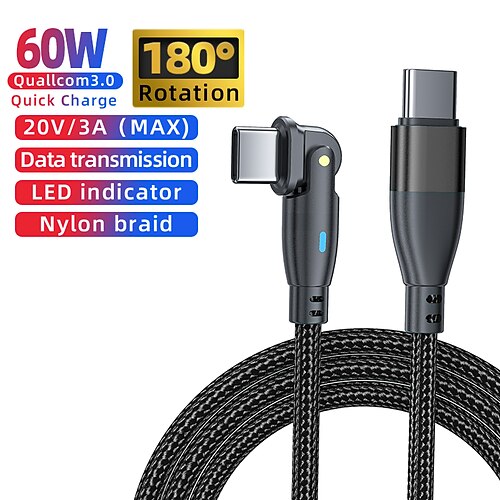 Cavo USB C 60W Da USB C a USB C 3 A Cavo di ricarica Ricarica veloce Nylon intrecciato Duraturo Display a LED Per Samsung Xiaomi Huawei Appendini per cellulare
Cavo USB C 60W Da USB C a USB C 3 A Cavo di ricarica Ricarica veloce Nylon intrecciato Duraturo Display a LED Per Samsung Xiaomi Huawei Appendini per cellulare