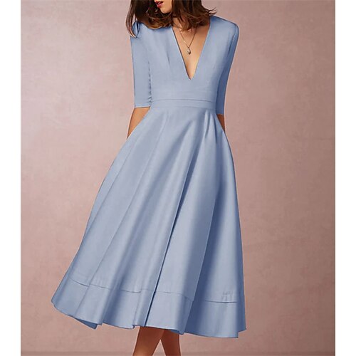 Linea-A Abiti per gli invitati al matrimonio minimalista Vestito Ricevimento di matrimonio Lunghezza tè Mezza manica A V Raso elasticizzato con A pieghe Colore Puro 2023
Linea-A Abiti per gli invitati al matrimonio minimalista Vestito Ricevimento di matrimonio Lunghezza tè Mezza manica A V Raso elasticizzato con A pieghe Colore Puro 2023