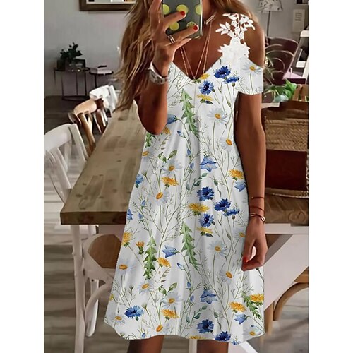 Per donna Vestito casual Vestito a trapezio Abito sottoveste Floreale Pizzo Stampa Con bretelline Mini abito Di tendenza Streetwear Esterno Giornaliero Manica corta Standard Blu Primavera Estate S M
Per donna Vestito casual Vestito a trapezio Abito sottoveste Floreale Pizzo Stampa Con bretelline Mini abito Di tendenza Streetwear Esterno Giornaliero Manica corta Standard Blu Primavera Estate S M
