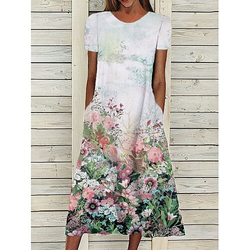 Dame Afslappet påklædning Sommerkjole Print kjole Blomstret Geometrisk Lomme Trykt mønster Rund hals Midikjole Mode Gade udendørs Daglig Kortærmet Regulær Hvid Blå Mørkegrøn Forår Sommer S M L XL XXL
Dame Afslappet påklædning Sommerkjole Print kjole Blomstret Geometrisk Lomme Trykt mønster Rund hals Midikjole Mode Gade udendørs Daglig Kortærmet Regulær Hvid Blå Mørkegrøn Forår Sommer S M L XL XXL