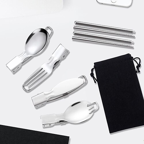 Ensemble de couverts pliants en acier inoxydable 304 couteau pliant et fourchette cuillère baguettes détachables sac de couverts portable extérieur transfrontalier
Ensemble de couverts pliants en acier inoxydable 304 couteau pliant et fourchette cuillère baguettes détachables sac de couverts portable extérieur transfrontalier