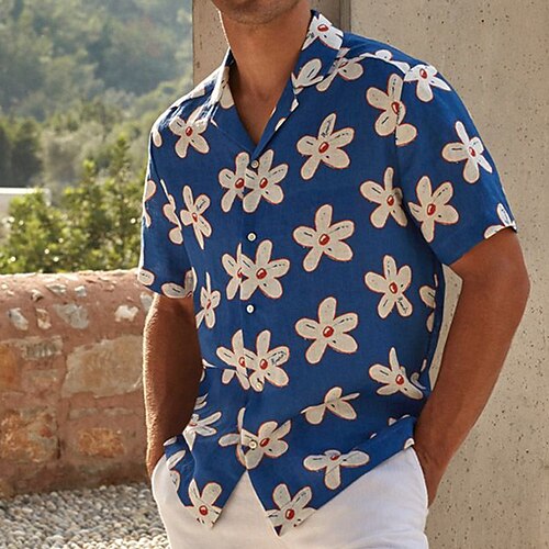 Herre Skjorte Hawaii skjorte Button Up skjorte Casual skjorte Strandtrøje Blå Langærmet Blomst Lejrhalsbånd Gade Daglig Trykt mønster Tøj Mode Afslappet Bekvem
Herre Skjorte Hawaii skjorte Button Up skjorte Casual skjorte Strandtrøje Blå Langærmet Blomst Lejrhalsbånd Gade Daglig Trykt mønster Tøj Mode Afslappet Bekvem