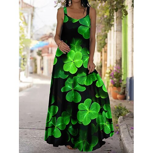 femminile st. patrick quadrifoglio abito lungo abito maxi abito altalena vestito estivo moda casual vacanza spiaggia fine settimana stampa abito senza maniche cinturino vestibilità ampia nero verde
femminile st. patrick quadrifoglio abito lungo abito maxi abito altalena vestito estivo moda casual vacanza spiaggia fine settimana stampa abito senza maniche cinturino vestibilità ampia nero verde