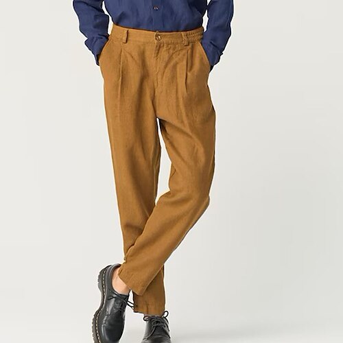Per uomo Pantaloni di lino Pantaloni Pantaloni estivi Pantaloni da spiaggia Liscio Traspirante Morbido Informale Giornaliero Per eventi Misto cotone e lino Di tendenza Streetwear Giallo Marrone
Per uomo Pantaloni di lino Pantaloni Pantaloni estivi Pantaloni da spiaggia Liscio Traspirante Morbido Informale Giornaliero Per eventi Misto cotone e lino Di tendenza Streetwear Giallo Marrone