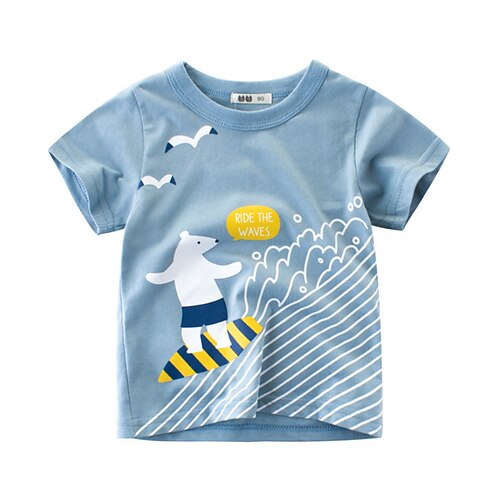 Barn Gutt T skjorte T-skjorte Tegneserie Kortermet Crewneck Barn Topp utendørs Grunnleggende Daglig Sommer Blå 2-8 år
Barn Gutt T skjorte T-skjorte Tegneserie Kortermet Crewneck Barn Topp utendørs Grunnleggende Daglig Sommer Blå 2-8 år