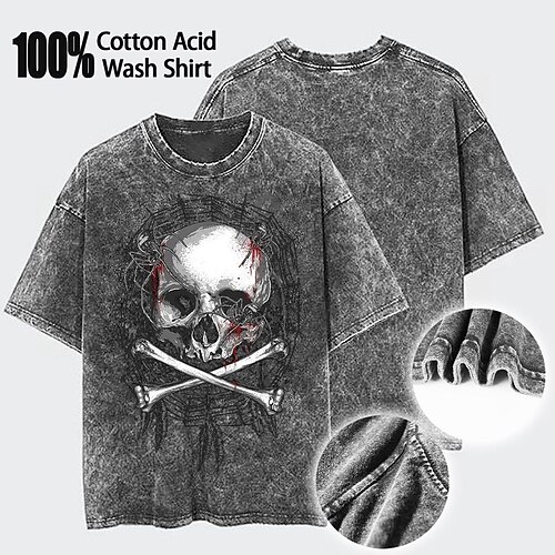 Per uomo maglietta Camicia 100% cotone lavaggio acido Camicia oversize Teschi Stampe astratte Girocollo Stampa a caldo Strada Da mare Maniche corte Abbigliamento 100% cotone Originale Essenziale
Per uomo maglietta Camicia 100% cotone lavaggio acido Camicia oversize Teschi Stampe astratte Girocollo Stampa a caldo Strada Da mare Maniche corte Abbigliamento 100% cotone Originale Essenziale