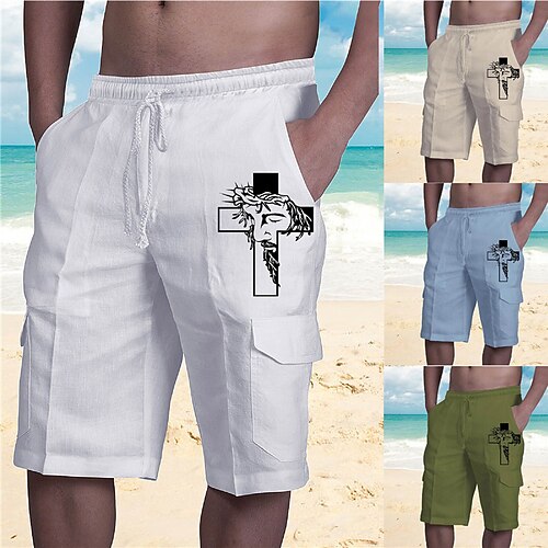 Hombre Pantalón corto Pantalones cortos de verano Pantalones cortos holgados Correa Cintura elástica Múltiples bolsillos Graphic Cruz Transpirable Suave Corto Casual Diario Festivos Ropa de calle
Hombre Pantalón corto Pantalones cortos de verano Pantalones cortos holgados Correa Cintura elástica Múltiples bolsillos Graphic Cruz Transpirable Suave Corto Casual Diario Festivos Ropa de calle