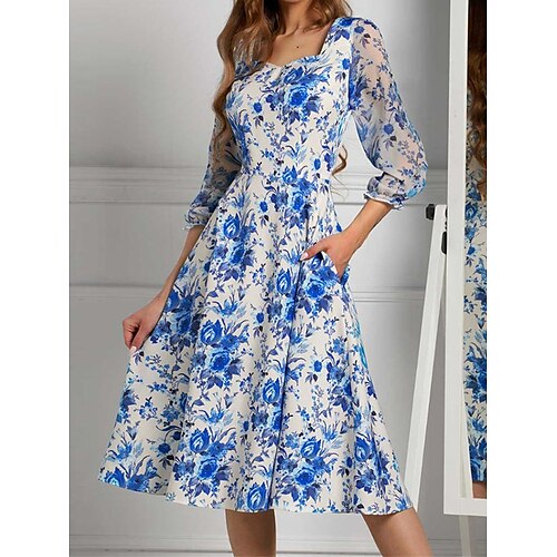 Dame Afslappet påklædning Blomster kjole Sommerkjole Blomstret Trykt mønster Firkantet hals Midikjole Aktiv Mode udendørs Daglig 3/4-ærmer Regulær Lyseblå Sommer Forår S M L XL XXL
Dame Afslappet påklædning Blomster kjole Sommerkjole Blomstret Trykt mønster Firkantet hals Midikjole Aktiv Mode udendørs Daglig 3/4-ærmer Regulær Lyseblå Sommer Forår S M L XL XXL