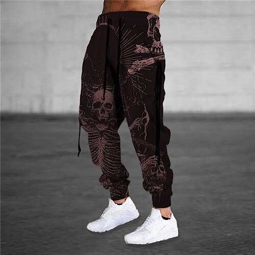 Herre Joggingbukser Jogger Bukser Snørelukning Elastisk Talje 3D-udskrivning Dødningehoveder Grafiske tryk Komfort Sport & Udendørs Afslappet Daglig Bomuldsblanding Gade Designer Blå Kaffe
Herre Joggingbukser Jogger Bukser Snørelukning Elastisk Talje 3D-udskrivning Dødningehoveder Grafiske tryk Komfort Sport & Udendørs Afslappet Daglig Bomuldsblanding Gade Designer Blå Kaffe