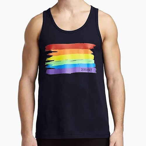 Herre Tanktop Vest Top Underskorte Ærmeløs skjorte Muskelskjorte Regnbue Rund hals atletiktøj Ferierejse Uden ærmer Trykt mønster Tøj Mode Gade atletiktøj
Herre Tanktop Vest Top Underskorte Ærmeløs skjorte Muskelskjorte Regnbue Rund hals atletiktøj Ferierejse Uden ærmer Trykt mønster Tøj Mode Gade atletiktøj