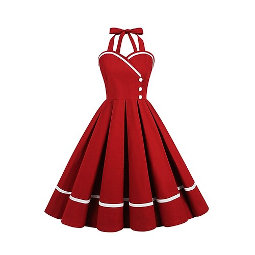 Dame Elegant Retro Rød Vintage kjole Mini kjole Fest utendørs Rynket Åpen rygg Polkadotter Grime Ermeløs Normal Sommer Vår 2023 Sjø blå Svart S M L XL
Dame Elegant Retro Rød Vintage kjole Mini kjole Fest utendørs Rynket Åpen rygg Polkadotter Grime Ermeløs Normal Sommer Vår 2023 Sjø blå Svart S M L XL
