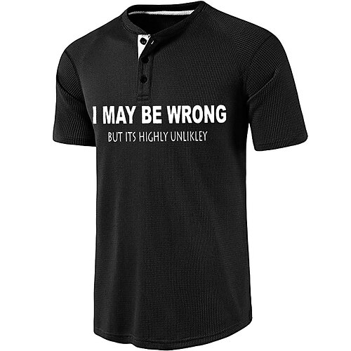 Herre Vaffel Henley skjorte T-Shirts Grafisk slogan Henley Tøj 3D-udskrivning udendørs Afslappet Kortærmet Trykt mønster Mode Designer Bekvem
Herre Vaffel Henley skjorte T-Shirts Grafisk slogan Henley Tøj 3D-udskrivning udendørs Afslappet Kortærmet Trykt mønster Mode Designer Bekvem