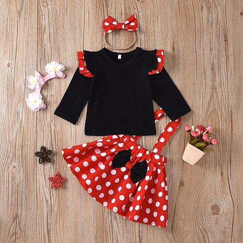 3 deler Barn Jente Polkadotter Crewneck Dress dresser Sett Langermet Mote Ytelse 3-7 år Vinter Svart
3 deler Barn Jente Polkadotter Crewneck Dress dresser Sett Langermet Mote Ytelse 3-7 år Vinter Svart