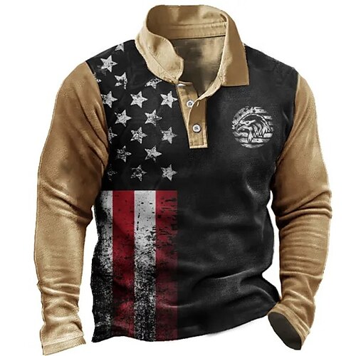 Per uomo POLO Camicia da golf Golf Stampe astratte Bandiera Collo ripiegabile Cachi Esterno Strada Manica lunga Bottone giù Stampa Abbigliamento Di tendenza Streetwear Originale Morbido
Per uomo POLO Camicia da golf Golf Stampe astratte Bandiera Collo ripiegabile Cachi Esterno Strada Manica lunga Bottone giù Stampa Abbigliamento Di tendenza Streetwear Originale Morbido