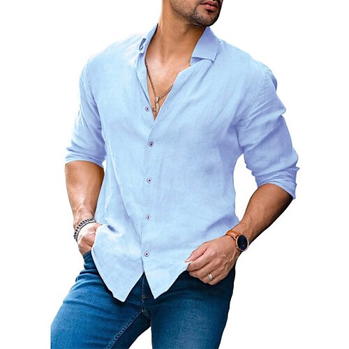 Per uomo Camicia con bottoni Camicia estiva Maglietta informale Blu Arancione Grigio Manica lunga Liscio Collo ripiegabile Strada Da mare Bottone giù Abbigliamento Di tendenza Comodo
Per uomo Camicia con bottoni Camicia estiva Maglietta informale Blu Arancione Grigio Manica lunga Liscio Collo ripiegabile Strada Da mare Bottone giù Abbigliamento Di tendenza Comodo