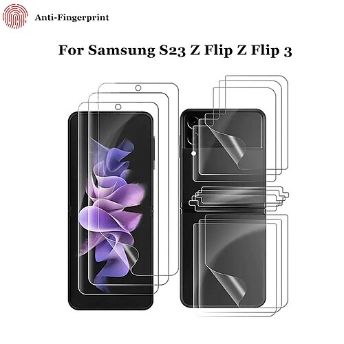 3 ensembles de protection d'écran de téléphone pour samsung s23 z flip z flip 3 tpu hydrogel anti-empreintes digitales haute définition anti-rayures 3d bord incurvé accessoire de téléphone
3 ensembles de protection d'écran de téléphone pour samsung s23 z flip z flip 3 tpu hydrogel anti-empreintes digitales haute définition anti-rayures 3d bord incurvé accessoire de téléphone