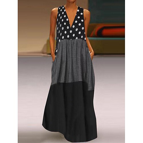 Per donna Abito lungo Abito lungo Abito casual Abito linea A Abito estivo A pois Color Block Essenziale Informale Esterno Giornaliero Per eventi Collage Tasche Senza maniche A V Vestito Morbido Nero
Per donna Abito lungo Abito lungo Abito casual Abito linea A Abito estivo A pois Color Block Essenziale Informale Esterno Giornaliero Per eventi Collage Tasche Senza maniche A V Vestito Morbido Nero