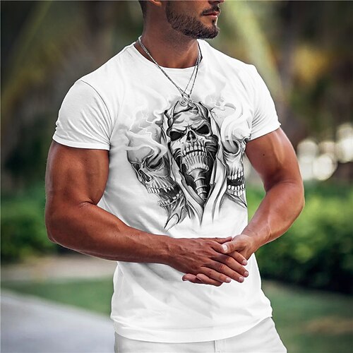 Herre T-shirt T-Shirts Grafisk Dødningehoveder Rund hals Tøj 3D-udskrivning udendørs Afslappet Kortærmet Trykt mønster Årgang Mode Designer
Herre T-shirt T-Shirts Grafisk Dødningehoveder Rund hals Tøj 3D-udskrivning udendørs Afslappet Kortærmet Trykt mønster Årgang Mode Designer