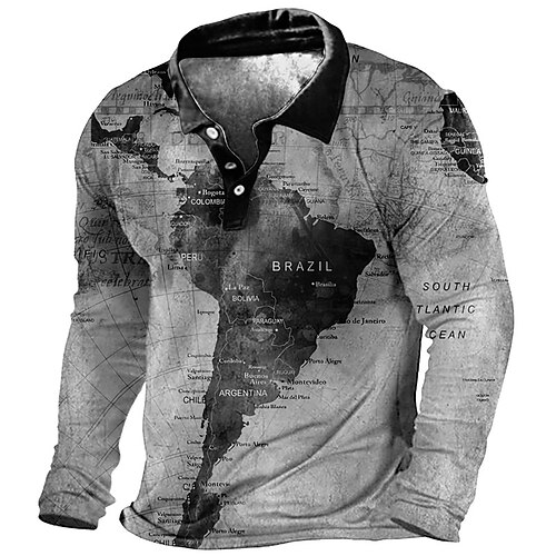 Herre POLO Trøje Golftrøje Kort Grafiske tryk Årgang Aftæpning Brun Kakifarvet Lysegrå Grå udendørs Gade Langærmet Knap ned Trykt mønster Tøj Årgang Designer Blødt Åndbart
Herre POLO Trøje Golftrøje Kort Grafiske tryk Årgang Aftæpning Brun Kakifarvet Lysegrå Grå udendørs Gade Langærmet Knap ned Trykt mønster Tøj Årgang Designer Blødt Åndbart