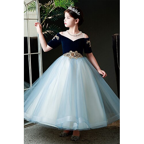 Prinsesse Gulvlang Blomsterpigekjole Fødselsdag Snehvid Piger Sød gallakjole Polyester / bomuldsblanding med Bælte / bånd Elegant Passer 3-16 år
Prinsesse Gulvlang Blomsterpigekjole Fødselsdag Snehvid Piger Sød gallakjole Polyester / bomuldsblanding med Bælte / bånd Elegant Passer 3-16 år