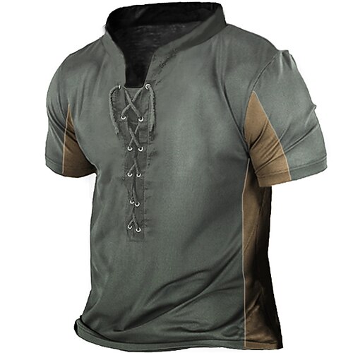 Per uomo Camicia Henley Magliette Color Block Henley Abbigliamento Stampa 3D Giornaliero Sport Manica corta Lacci Di tendenza Informale Comoda
Per uomo Camicia Henley Magliette Color Block Henley Abbigliamento Stampa 3D Giornaliero Sport Manica corta Lacci Di tendenza Informale Comoda