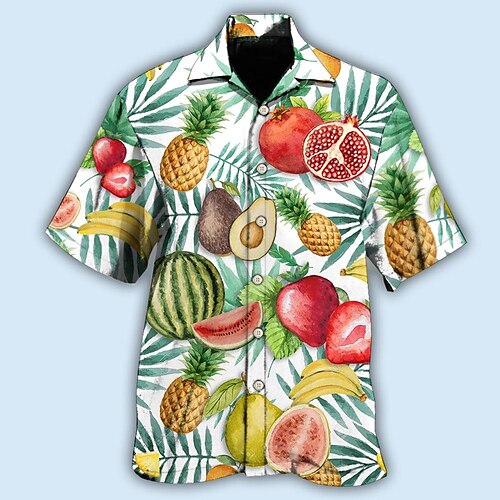 Herren Hemd Hawaiihemd Sommerhemd Frucht Ananas Grafik-Drucke Wassermelone Kubanisches Halsband Grün Casual Festtage Kurzarm Button-Down Bedruckt Bekleidung Tropisch Modisch Strassenmode Hawaiianisch
Herren Hemd Hawaiihemd Sommerhemd Frucht Ananas Grafik-Drucke Wassermelone Kubanisches Halsband Grün Casual Festtage Kurzarm Button-Down Bedruckt Bekleidung Tropisch Modisch Strassenmode Hawaiianisch