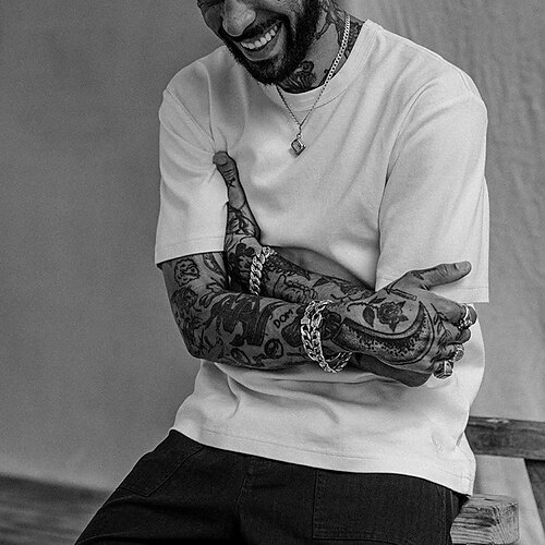 Herre T-shirt Cool skjorte Oversized skjorte Tee Top Vanlig Rund hals udendørs Sport Kortærmet Tøj 100 % bomuld Gade Designer Afslappet Hverdag
Herre T-shirt Cool skjorte Oversized skjorte Tee Top Vanlig Rund hals udendørs Sport Kortærmet Tøj 100 % bomuld Gade Designer Afslappet Hverdag