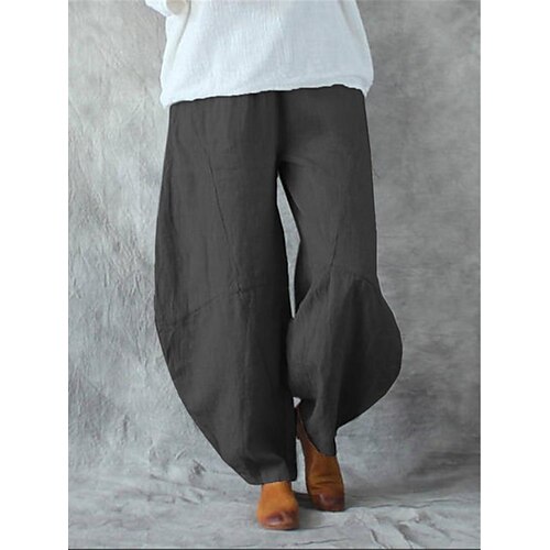 Per donna A zampa Pantaloni cascante Cotone e lino Nero Giallo Beige Di tendenza Casual / quotidiano Tasche laterali Lunghezza intera Comfort Tinta unica S M L XL 2XL
Per donna A zampa Pantaloni cascante Cotone e lino Nero Giallo Beige Di tendenza Casual / quotidiano Tasche laterali Lunghezza intera Comfort Tinta unica S M L XL 2XL