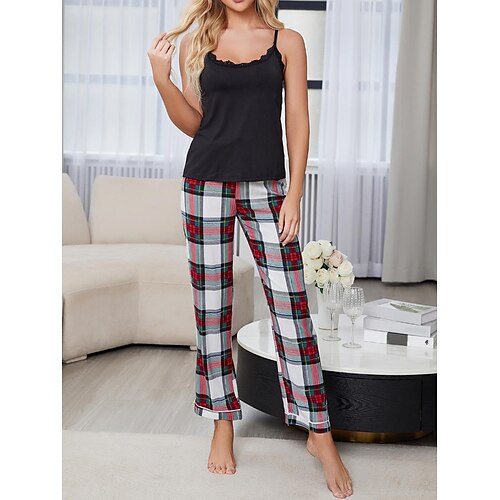 Per donna loungewear Completi Griglia / Scacchi Informale Comoda Morbido Interni Strada Giornaliero Poliestere Traspirante cinghie Senza maniche Senza maniche Pantalone Schiena scoperta Vita elastica
Per donna loungewear Completi Griglia / Scacchi Informale Comoda Morbido Interni Strada Giornaliero Poliestere Traspirante cinghie Senza maniche Senza maniche Pantalone Schiena scoperta Vita elastica