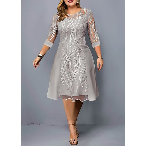 dame plus size påskekjole en linje kjole ensfarget v-hals 3/4 lengde erme vår høstarbeid elegant knelang kjole arbeidskjole
dame plus size påskekjole en linje kjole ensfarget v-hals 3/4 lengde erme vår høstarbeid elegant knelang kjole arbeidskjole