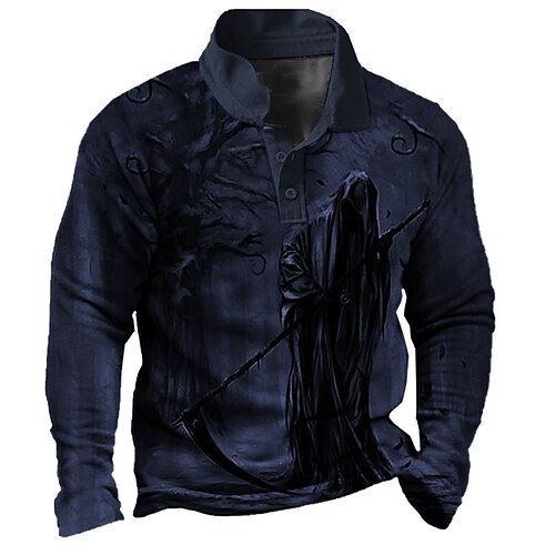 Herre POLO Trøje Golftrøje Grafiske tryk Aftæpning Navyblå udendørs Gade Langærmet Knap ned Trykt mønster Tøj Mode Gade Designer Blødt
Herre POLO Trøje Golftrøje Grafiske tryk Aftæpning Navyblå udendørs Gade Langærmet Knap ned Trykt mønster Tøj Mode Gade Designer Blødt