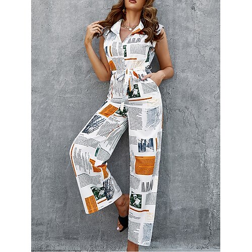 Combinaison Femme Lacet Poche Lettre Col de Chemise Vêtement de rue du quotidien Sortie Standard Manche Courte Blanche S Printemps
Combinaison Femme Lacet Poche Lettre Col de Chemise Vêtement de rue du quotidien Sortie Standard Manche Courte Blanche S Printemps
