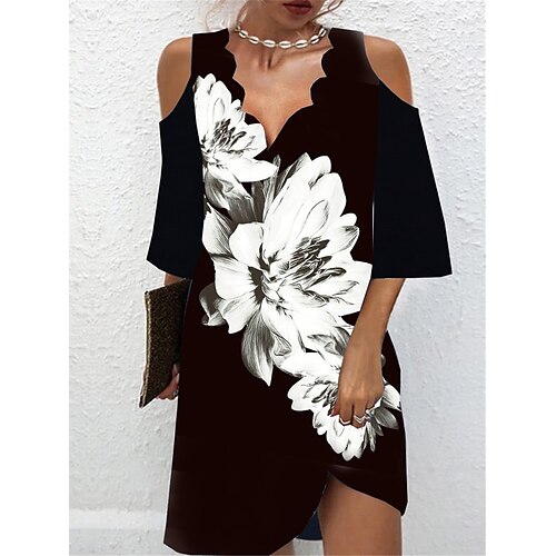Dame Uformell kjole Skiftkjole Print kjole Blomstret Utskjæring Trykt mønster Skumpet hals Mini kjole Aktiv Mote utendørs Daglig Halvlange ermer Normal Svart Vår Sommer S M L XL XXL
Dame Uformell kjole Skiftkjole Print kjole Blomstret Utskjæring Trykt mønster Skumpet hals Mini kjole Aktiv Mote utendørs Daglig Halvlange ermer Normal Svart Vår Sommer S M L XL XXL