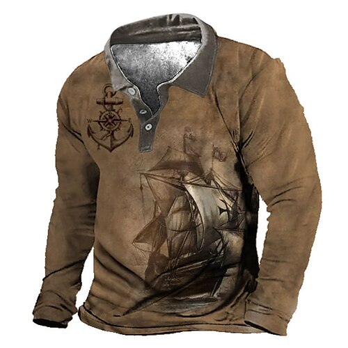 Per uomo POLO Camicia da golf Golf Stampe astratte Vintage ▾ Nave Collo ripiegabile Marrone Esterno Strada Manica lunga Bottone giù Stampa Abbigliamento Di tendenza Streetwear Originale Morbido
Per uomo POLO Camicia da golf Golf Stampe astratte Vintage ▾ Nave Collo ripiegabile Marrone Esterno Strada Manica lunga Bottone giù Stampa Abbigliamento Di tendenza Streetwear Originale Morbido