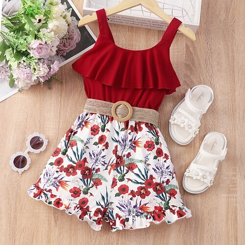 Bambino Da ragazza Salopette e tuta Floreale Di tendenza Esterno 7-13 anni Estate Rosso Verde
Bambino Da ragazza Salopette e tuta Floreale Di tendenza Esterno 7-13 anni Estate Rosso Verde