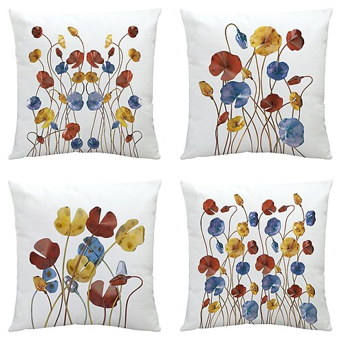 dobbel side fargerikt putetrekk 4 stk floral mykt dekorativt firkantet putetrekk putetrekk for soverom stue sofa sofa stol maskinvaskbar
dobbel side fargerikt putetrekk 4 stk floral mykt dekorativt firkantet putetrekk putetrekk for soverom stue sofa sofa stol maskinvaskbar