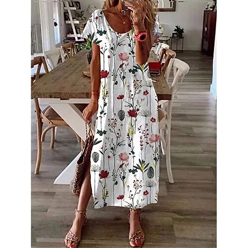 Dame Lang kjole Maxikjole Uformell kjole Skiftkjole Print kjole Blomstret Mote Gatemote utendørs Daglig Stevnemøte Delt Trykt mønster Kortermet V-hals Kjole Normal Hvit Vår Sommer S M L XL XXL
Dame Lang kjole Maxikjole Uformell kjole Skiftkjole Print kjole Blomstret Mote Gatemote utendørs Daglig Stevnemøte Delt Trykt mønster Kortermet V-hals Kjole Normal Hvit Vår Sommer S M L XL XXL