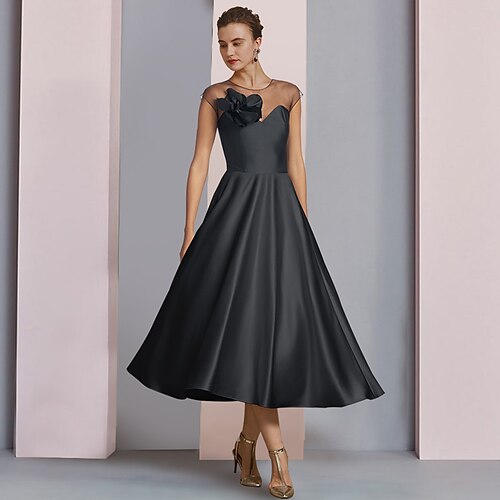 Linea-A Abito da cerimonia per signora Invitati del matrimonio Festa Elegante Girocollo Lunghezza tè Raso Mezza manica con A pieghe Floreale 2023
Linea-A Abito da cerimonia per signora Invitati del matrimonio Festa Elegante Girocollo Lunghezza tè Raso Mezza manica con A pieghe Floreale 2023