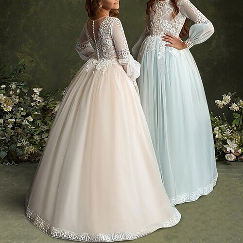 Prinsesse Gulvlang Blomsterpigekjole Konfirmation Sød gallakjole Polyester med Applikeret broderi Passer 3-16 år
Prinsesse Gulvlang Blomsterpigekjole Konfirmation Sød gallakjole Polyester med Applikeret broderi Passer 3-16 år